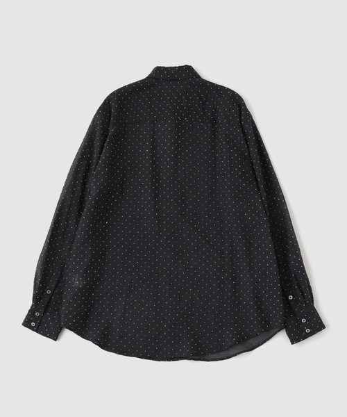 Couture d'adam(クチュールドアダム)の「COUTURE D’ADAM (クチュール ド アダム) Italian Glitter Shirt(シャツ/ブラウス・メンズ・ホワイト/ブラック・40/42)」の3枚目の写真