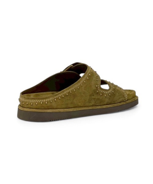 ASH（アッシュ）の「アッシュ【URUS】ベルトサンダル スタッズ ダブルベルト スエード レザー スライドサンダル 4.5cmヒール（サンダル・レディース・ブラウン/グリーン・36/37/38/39/40）」の21枚目の写真