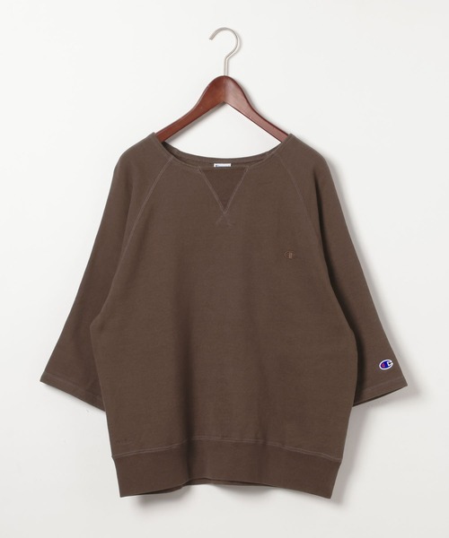 Champion(チャンピオン)の「【Champion(チャンピオン)】裏毛半袖プルオーバー(スウェット・レディース・ブラック/ライトグレー/ブラウン・LARGE/MEDIUM)」の3枚目の写真