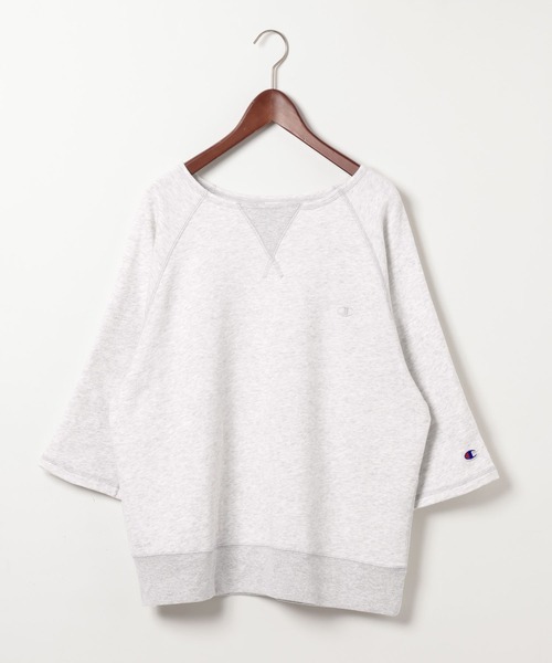 Champion(チャンピオン)の「【Champion(チャンピオン)】裏毛半袖プルオーバー(スウェット・レディース・ブラック/ライトグレー/ブラウン・LARGE/MEDIUM)」の2枚目の写真