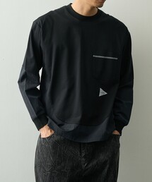 and wander | 【and wander】combi LS T(Tシャツ/カットソー)