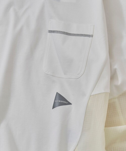 and wander（アンドワンダー）の「【and wander】combi LS T（Tシャツ/カットソー・メンズ・ブラック/ホワイト・L/M）」の8枚目の写真