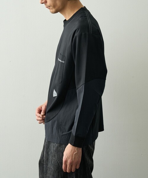 and wander（アンドワンダー）の「【and wander】combi LS T（Tシャツ/カットソー・メンズ・ブラック/ホワイト・L/M）」の10枚目の写真