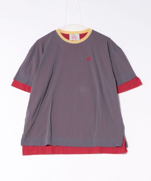Vivienne Westwood(ヴィヴィアンウエストウッド)の「シースルードライコットンレイヤードTシャツ(Tシャツ/カットソー・レディース・ブルー系その他/グレー系その他2・FREE)」の1枚目の写真