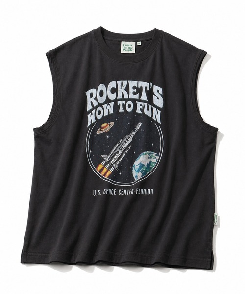 POWER TO THE PEOPLE(パワートゥーザピープル)の「【POWER TO THE PEOPLE/パワートゥーザピープル】ヴィンテージデザイン ノースリーブTシャツ(Tシャツ/カットソー・メンズ・ブラック系2/ブラック系その他/ホワイト系3/ブラック系その他2/ホワイト系1/ホワイト系2/ブラウン系1/ブラウン系2/ブラック系1・M/L/LL)」の6枚目の写真