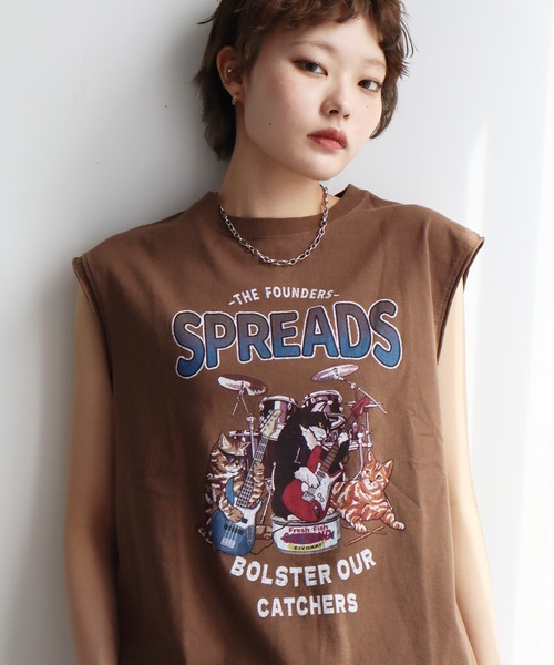 POWER TO THE PEOPLE(パワートゥーザピープル)の「【POWER TO THE PEOPLE/パワートゥーザピープル】ヴィンテージデザイン ノースリーブTシャツ(Tシャツ/カットソー・メンズ・ブラック系2/ブラック系その他/ホワイト系3/ブラック系その他2/ホワイト系1/ホワイト系2/ブラウン系1/ブラウン系2/ブラック系1・M/L/LL)」の8枚目の写真