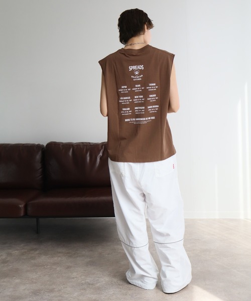 POWER TO THE PEOPLE(パワートゥーザピープル)の「【POWER TO THE PEOPLE/パワートゥーザピープル】ヴィンテージデザイン ノースリーブTシャツ(Tシャツ/カットソー・メンズ・ブラック系2/ブラック系その他/ホワイト系3/ブラック系その他2/ホワイト系1/ホワイト系2/ブラウン系1/ブラウン系2/ブラック系1・M/L/LL)」の14枚目の写真