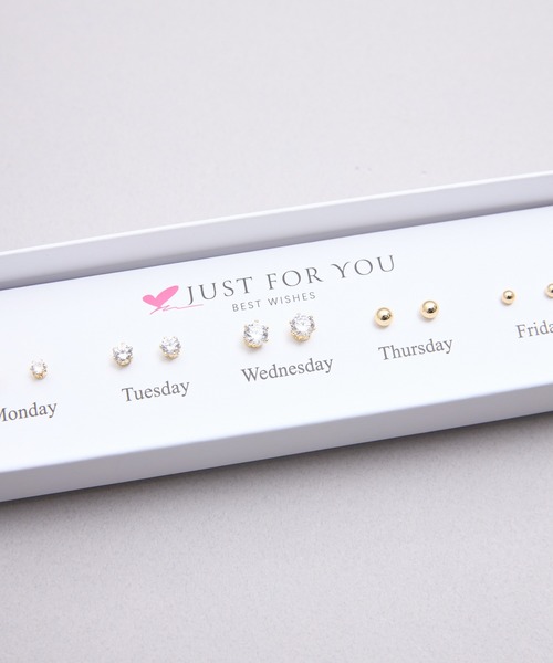 SHIZUTA(シズタ)の「SZT:5daysピアス Monday to Friday 5個セットピアス BOX付(ピアス(両耳用)・レディース・ゴールド・FREE)」の10枚目の写真