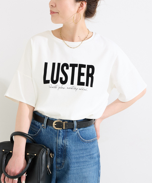 B.C STOCK(ベーセーストック)の「手洗い / 接触冷感 / スムースフロッキープリントTEE(Tシャツ/カットソー・レディース・ブラック/イエロー/ホワイト・FREE)」の2枚目の写真