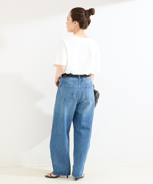 B.C STOCK(ベーセーストック)の「手洗い / 接触冷感 / スムースフロッキープリントTEE(Tシャツ/カットソー・レディース・ブラック/イエロー/ホワイト・FREE)」の19枚目の写真