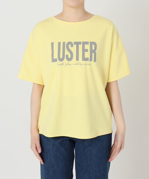 B.C STOCK(ベーセーストック)の「手洗い / 接触冷感 / スムースフロッキープリントTEE(Tシャツ/カットソー・レディース・ブラック/イエロー/ホワイト・FREE)」の4枚目の写真