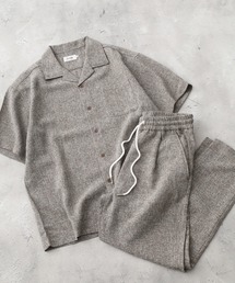 ATELANE（アテレーン）の「ATELANE / サマーツイード/開襟シャツ/テーパードパンツ/セットアップ（セットアップ）」