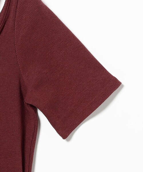 Ray BEAMS(レイビームス)の「キリカエ RIB カット ワンピース(ワンピース・レディース・ブラック/ワイン・ONE SIZE)」の8枚目の写真