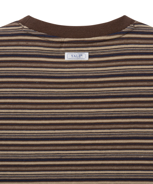 YALE(イェール)の「ウィメンズマルチストライプTシャツ_ブラウン(Tシャツ/カットソー・レディース・その他・SMALL/MEDIUM/LARGE)」の4枚目の写真