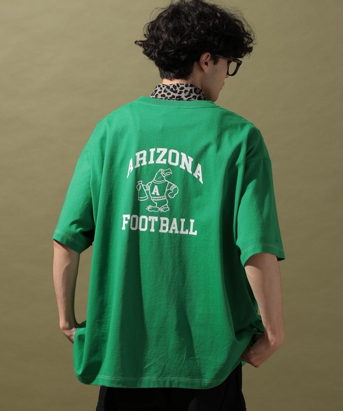 Champion(チャンピオン)の「【Champion(チャンピオン)】別注 NATOKii(ネイトゥーキー)バックプリントTシャツ(Tシャツ/カットソー・メンズ・ネイビー/ライトグレー/グリーン・MEDIUM/LARGE)」の2枚目の写真