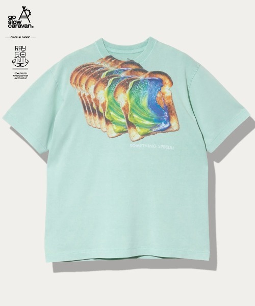 go slow caravan(ゴースローキャラバン)の「RAY綿 G/D SOMETHING SPECIAL TEE(Tシャツ/カットソー・メンズ・ブラック系その他2/ミント・LARGE/X-LARGE/MEDIUM)」の1枚目の写真