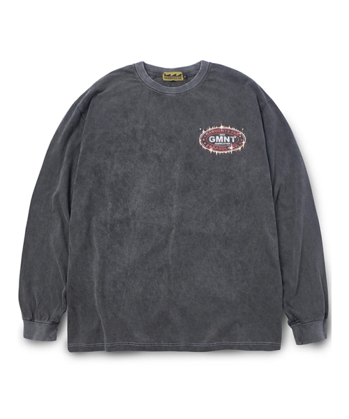 GARMENTS FAB(ガーメンツファブ)の「Washed Shine Oval Logo Tee (CHARCOAL)(Tシャツ/カットソー・レディース・その他・LARGE/MEDIUM)」の1枚目の写真