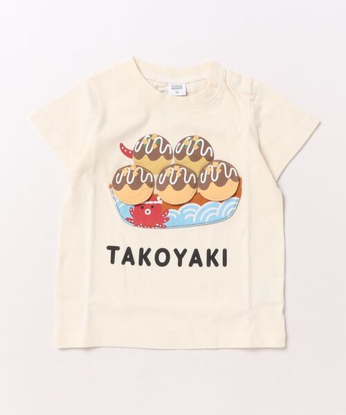 CHEEK ROOM(チークルーム)の「チークルーム たこ焼き Tシャツ(Tシャツ/カットソー・キッズ・イエロー/オレンジ/オフホワイト・100cm/110cm/120cm/130cm/90cm)」の4枚目の写真
