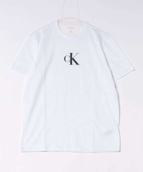 Calvin Klein(カルバン・クライン)の「【CALVIN KLEIN】ロゴTシャツ 半袖 シンプル クルーネック(Tシャツ/カットソー・メンズ・ホワイト/ブラック・M/L/XL)」の1枚目の写真