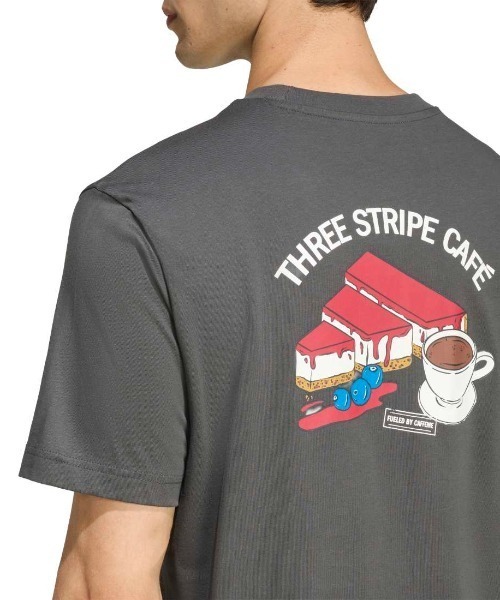 adidas(アディダス)の「アディダス adidas コーヒー カフェ チーズケーキ グラフィックTシャツ(Tシャツ/カットソー・メンズ・ホワイト/ダークグレー・S/M/L/LL/3L)」の10枚目の写真
