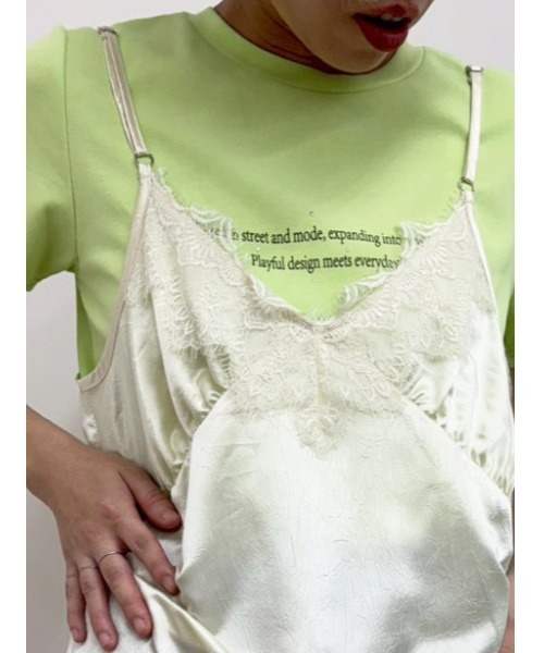 MIDVEIN(ミッドヴェイン)の「studs logo Tshirt(Tシャツ/カットソー・レディース・ブラック/ホワイト/レッド/ライム・FREE)」の7枚目の写真
