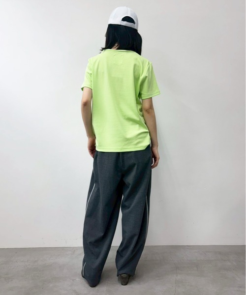 MIDVEIN(ミッドヴェイン)の「studs logo Tshirt(Tシャツ/カットソー・レディース・ブラック/ホワイト/レッド/ライム・FREE)」の12枚目の写真