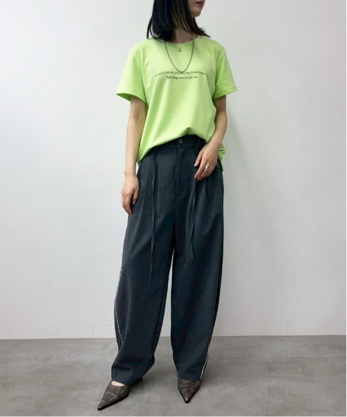 MIDVEIN(ミッドヴェイン)の「studs logo Tshirt(Tシャツ/カットソー・レディース・ブラック/ホワイト/レッド/ライム・FREE)」の13枚目の写真