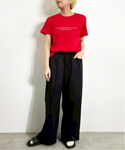 MIDVEIN(ミッドヴェイン)の「studs logo Tshirt(Tシャツ/カットソー・レディース・ブラック/ホワイト/レッド/ライム・FREE)」の20枚目の写真