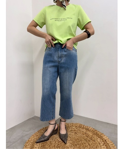 MIDVEIN(ミッドヴェイン)の「studs logo Tshirt(Tシャツ/カットソー・レディース・ブラック/ホワイト/レッド/ライム・FREE)」の6枚目の写真