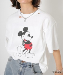 【GOOD ROCK SPEED/グッドロックスピード】ヴィンテージライクダメージ加工/ミッキー/プリントTシャツ