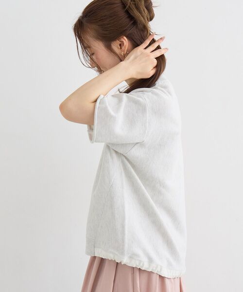 le.coeur blanc(ルクールブラン)の「スウェットライクハーフスリーブニット(ニット/セーター・レディース・チャコールグレー/ライトグレー・38)」の21枚目の写真