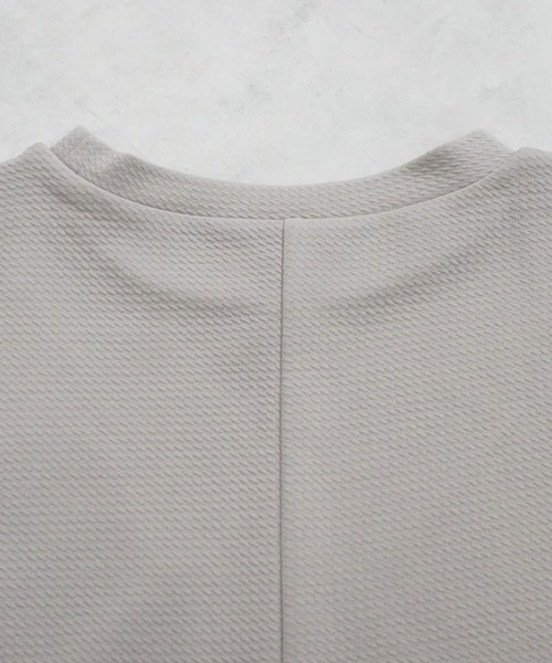 SELECT LEVERY(セレクトリベリー)の「ジャガードノースリーブチュニック(Tシャツ/カットソー・レディース・グレイッシュベージュ/チャコール/ネイビー・LARGE/MEDIUM)」の7枚目の写真