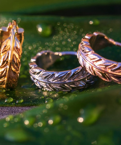 IRIEBEACH(アイリービーチ)の「Maile hoop pierce/【ハワイアンジュエリー】【サージカルステンレス】【金属アレルギー対応】【IRIEBEACH / アイリービーチ】つけっぱなしOK(ピアス(片耳用)・レディース・ゴールド/ピンク/シルバー・FREE)」の3枚目の写真