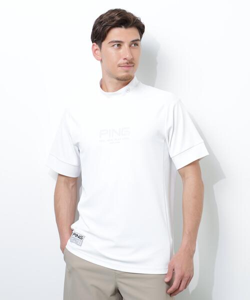 PING（ピン）の「【PING APPAREL】テラカノコ半袖ハイネックシャツ（Tシャツ/カットソー・メンズ・ブラック/イエロー/ベージュ/ホワイト・LL/M/S/LL1/L）」の2枚目の写真