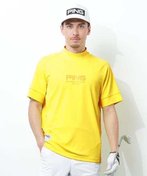 PING（ピン）の「【PING APPAREL】テラカノコ半袖ハイネックシャツ（Tシャツ/カットソー・メンズ・ブラック/イエロー/ベージュ/ホワイト・LL/M/S/LL1/L）」の4枚目の写真