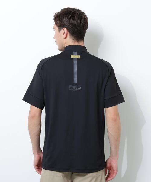 PING（ピン）の「【PING APPAREL】テラカノコ半袖ハイネックシャツ（Tシャツ/カットソー・メンズ・ブラック/イエロー/ベージュ/ホワイト・LL/M/S/LL1/L）」の5枚目の写真