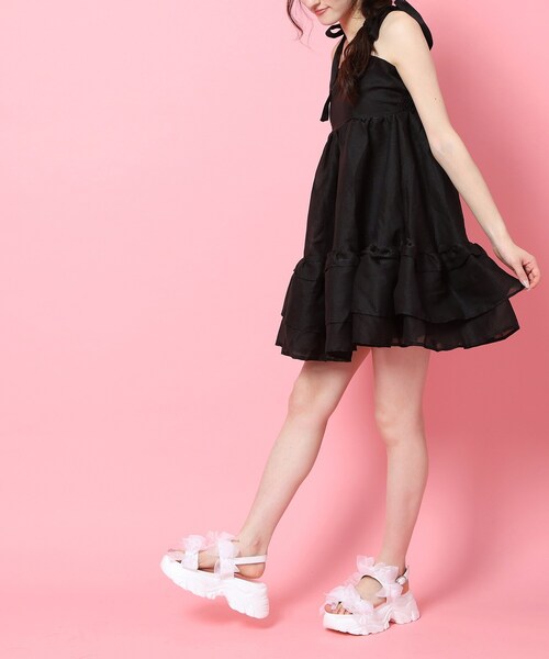 cs T&P(シーエスティーアンドピー)の「厚底シアーリボン軽量サンダル(サンダル・レディース・アイボリー/ブラック・S/M/L/LL)」の21枚目の写真