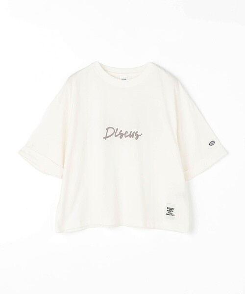 DISCUS（ディスカス）の「【DISCUS別注】袖ロールアップバックプリントTシャツ（Tシャツ/カットソー・レディース・ブルー/チャコールグレー/ホワイト/ブラック・FREE）」の13枚目の写真