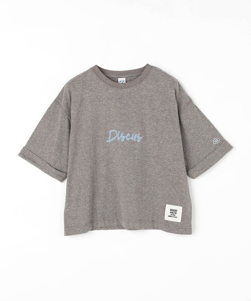 DISCUS（ディスカス）の「【DISCUS別注】袖ロールアップバックプリントTシャツ（Tシャツ/カットソー・レディース・ブルー/チャコールグレー/ホワイト/ブラック・FREE）」の14枚目の写真
