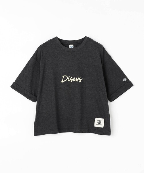 DISCUS（ディスカス）の「【DISCUS別注】袖ロールアップバックプリントTシャツ（Tシャツ/カットソー・レディース・ブルー/チャコールグレー/ホワイト/ブラック・FREE）」の15枚目の写真