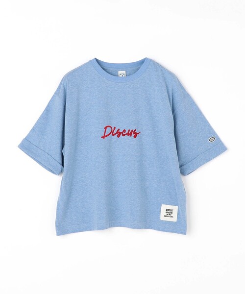 DISCUS（ディスカス）の「【DISCUS別注】袖ロールアップバックプリントTシャツ（Tシャツ/カットソー・レディース・ブルー/チャコールグレー/ホワイト/ブラック・FREE）」の16枚目の写真