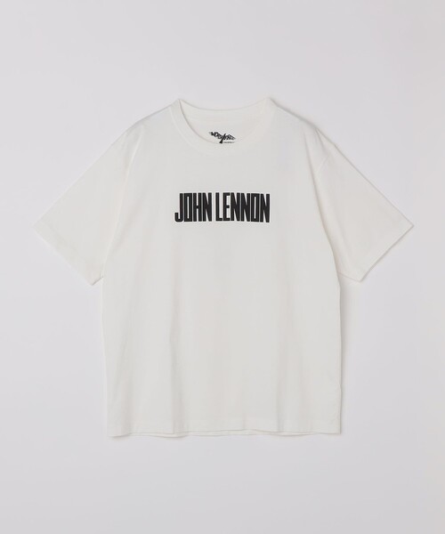 SHIPS(シップス)の「WORN FREE: ジョン レノン プリント Tシャツ(Tシャツ/カットソー・メンズ・ストーン/ホワイト系/ブラック/ホワイト・SMALL/MEDIUM/LARGE/X-LARGE)」の2枚目の写真