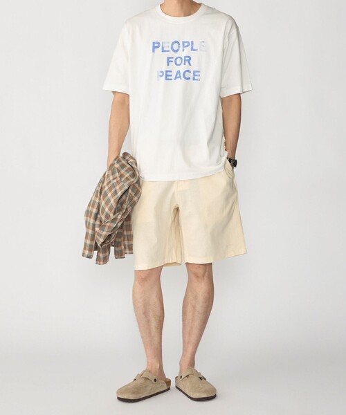 SHIPS(シップス)の「WORN FREE: ジョン レノン プリント Tシャツ(Tシャツ/カットソー・メンズ・ストーン/ホワイト系/ブラック/ホワイト・SMALL/MEDIUM/LARGE/X-LARGE)」の7枚目の写真