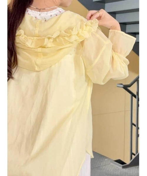 Sheer frill футболка свободная