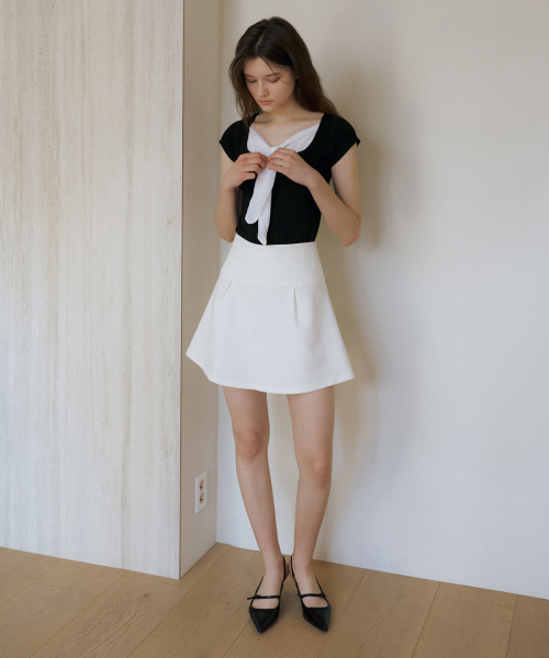 REORG(リオルグ)の「WA TIE SQUARE NECK T-SHIRT BLACK(Tシャツ/カットソー・レディース・その他・FREE)」の3枚目の写真