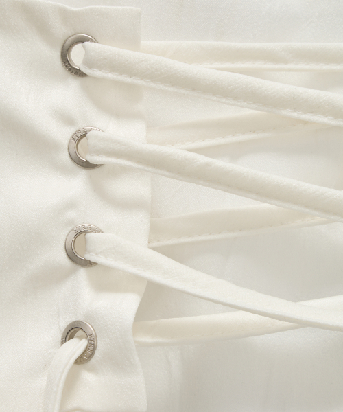 ETRE AU SOMMET(エトレオソメ)の「Double Layer Lace Back Corset Slip (Ivory)(ワンピース・レディース・アイボリー・FREE)」の12枚目の写真