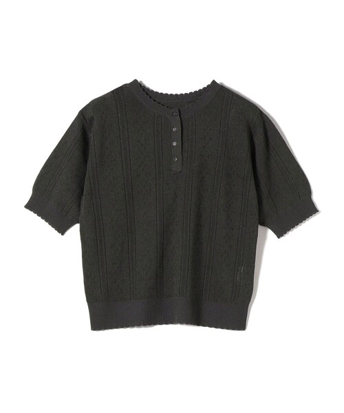 SHIPS(シップス)の「【WEB限定】〈手洗い可能〉ペーパー ヘンリーネック アイレット ニット(ニット/セーター・レディース・サックスブルー/ライトホワイト/ダークグレー・ONE SIZE)」の22枚目の写真