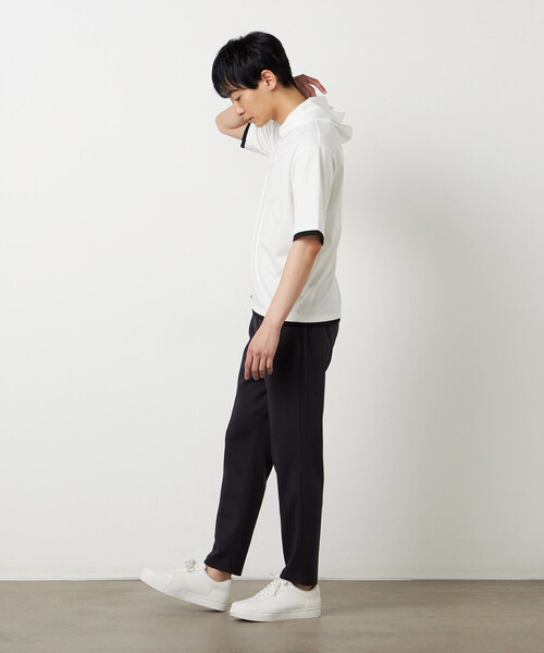 COMME CA ISM(コムサイズム)の「【セットアップ対応】ダンボールニット テーパードパンツ(スラックス・メンズ・ブラック/チャコール・SMALL/MEDIUM/LARGE)」の9枚目の写真