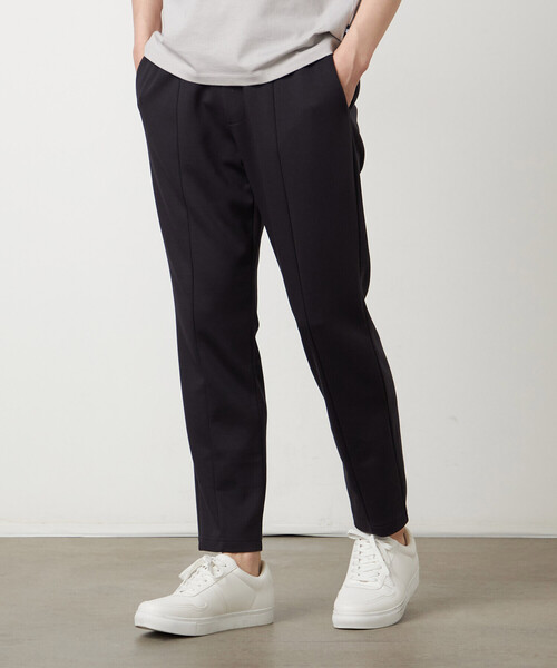 COMME CA ISM(コムサイズム)の「【セットアップ対応】ダンボールニット テーパードパンツ(スラックス・メンズ・ブラック/チャコール・SMALL/MEDIUM/LARGE)」の11枚目の写真
