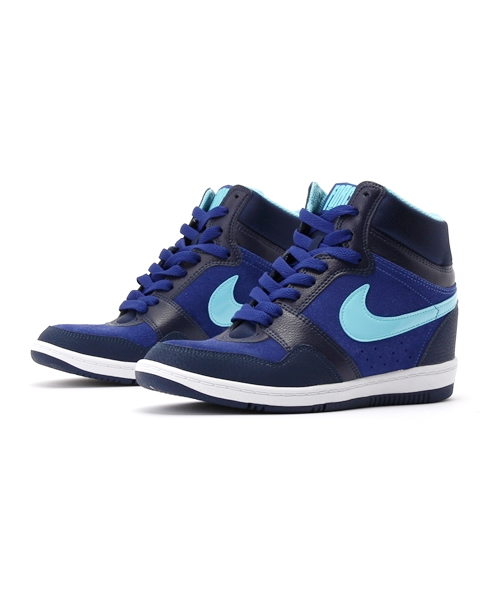 OUTLET（アウトレット）の「【'PalinkA】Nike/フォースSKYハイ（スニーカー・レディース・ネイビー/ブラック・23.5/23/22.5/24.5/24）」の2枚目の写真